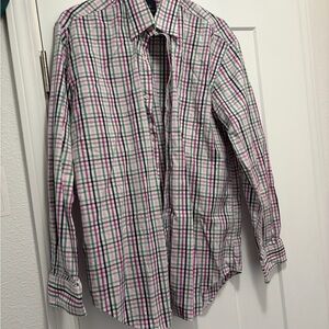 Tailorbyrd Multicolor Plaid Button Down Shirt